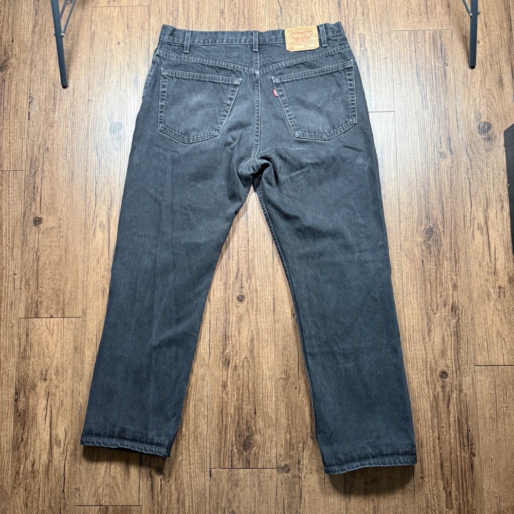 Vtg 90s Levis 505‎ Jeans Mens 38x30 (36x30) Black Faded Straight Leg Made in USA